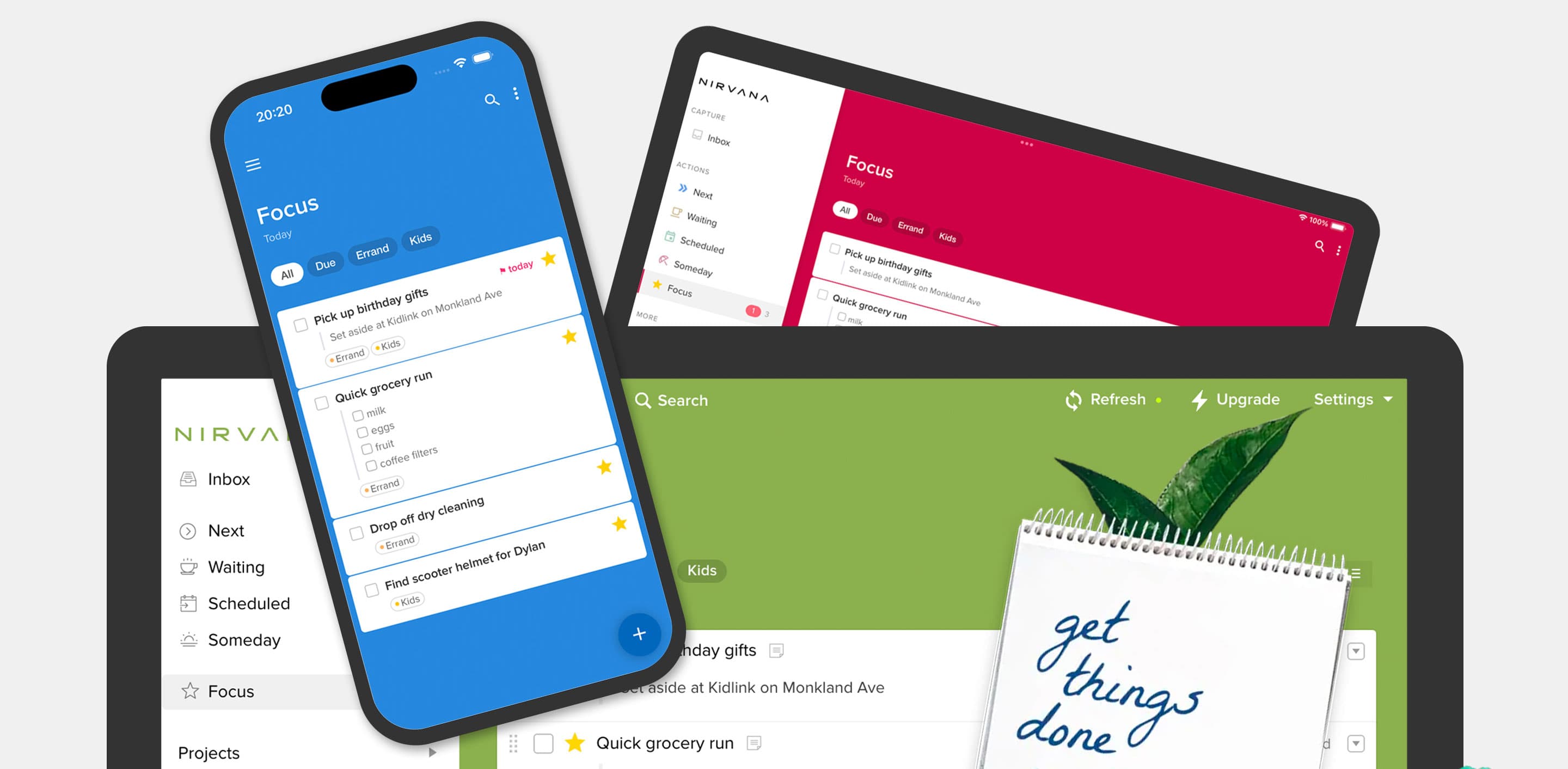 Nirvana app interface